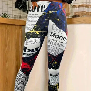 Print Skinny Leggings (COLOR: RANDON PRINT MULTI )